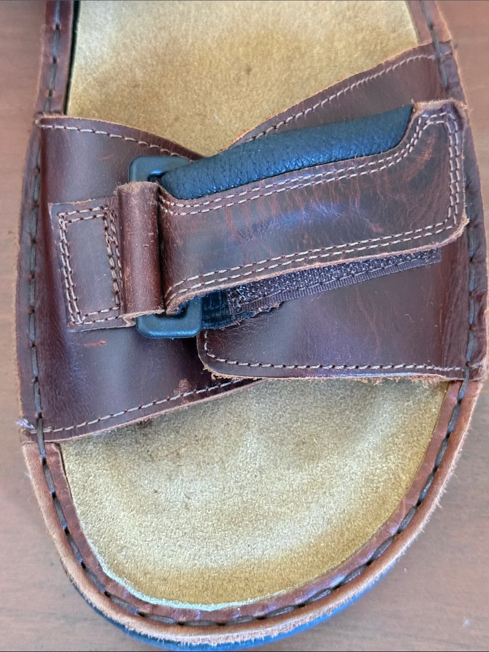 Naot Lappland Brown Leather Sandals, size 46